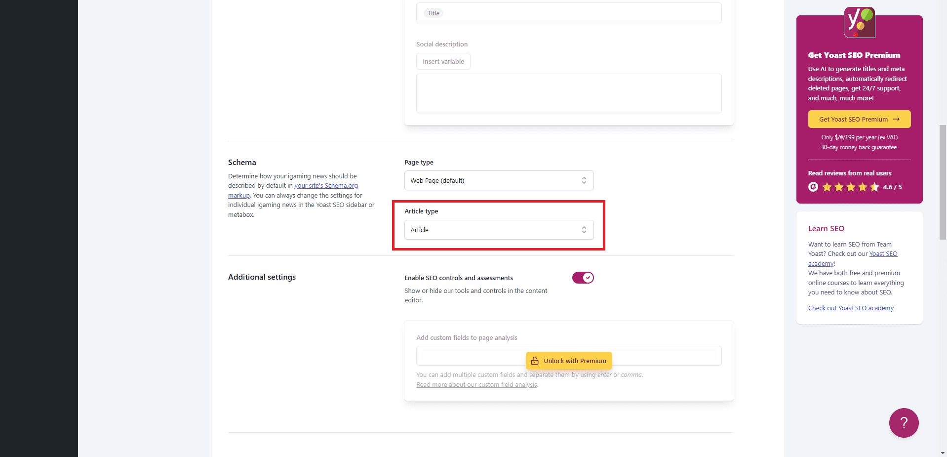 Add Article Schema to Custom Post Types in WP for Yoast SEO